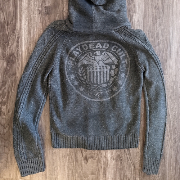 2 for $25 Playdead Cult Upcycled Hooded Sweater - Picture 3 of 3
